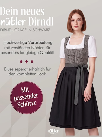 Trachtenhof Nübler Dirndl 'Dirndl midi Grace'‌‌‌‌ in Schwarz