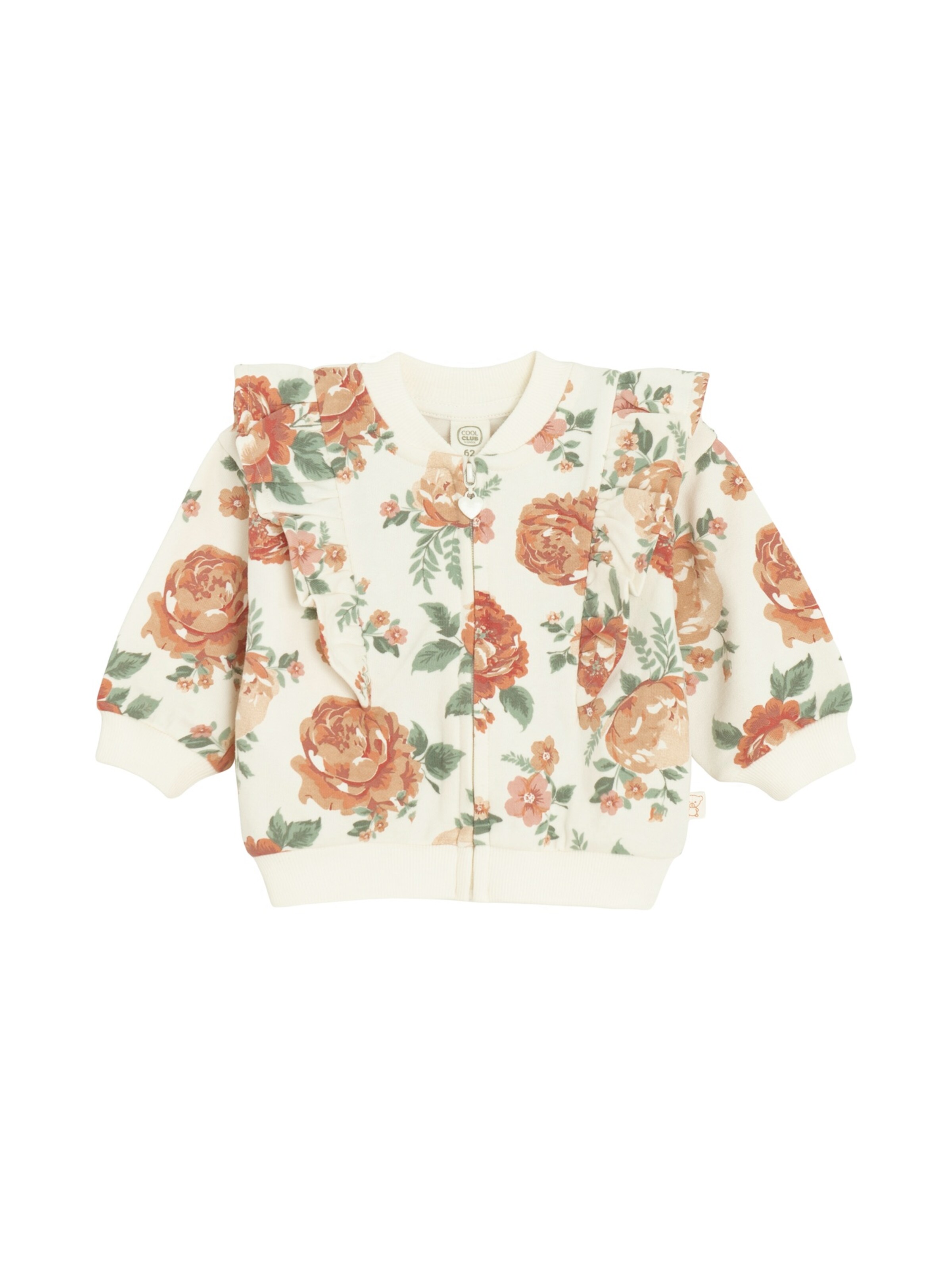 Cool Club Кофта на молнии в Белый: спереди