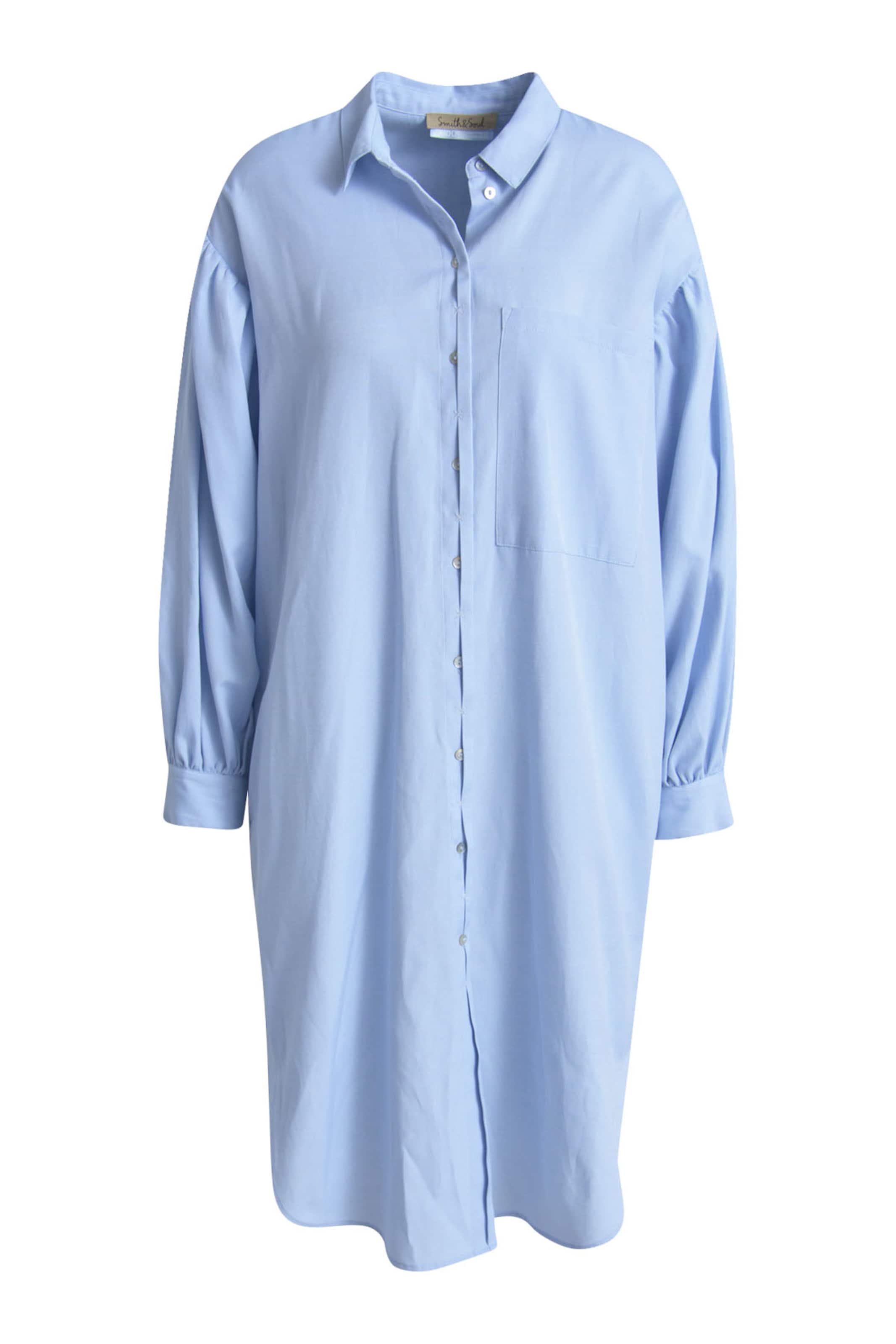 Rochie tip bluză de la Smith&Soul pe albastru: față