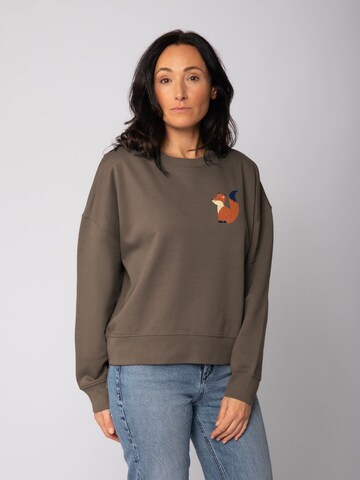 Watapparel Sweatshirt 'Cute Fox ' in Brown: front