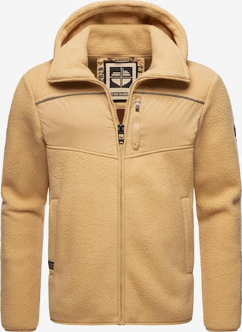 STONE HARBOUR Athletic Fleece Jacket in Beige