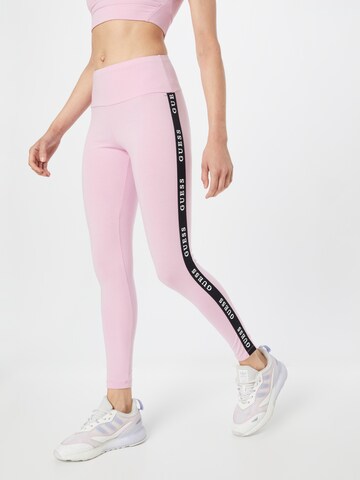 GUESS Skinny Sportsbukse 'ALINE' i rosa: forside