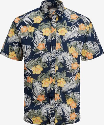 JACK & JONES Klasický střih Košile 'Aloha' – modrá: přední strana