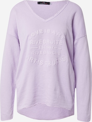 Zwillingsherz Sweatshirt 'Kornelia' in Purple: front