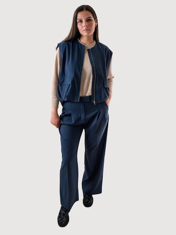 WEARABLE STORIES Wide Leg Bundfaltenhose 'Daria' in Blau