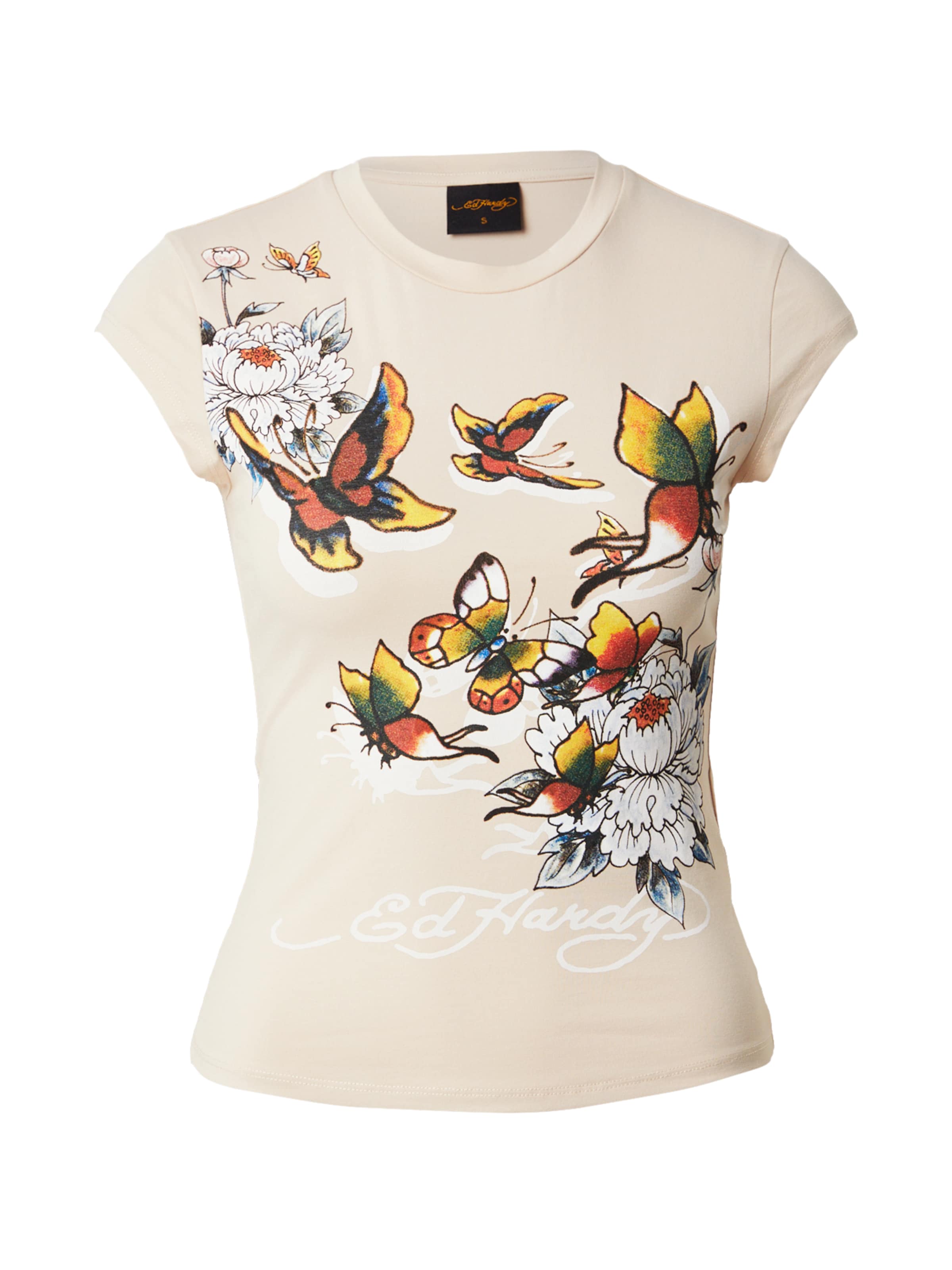 Ed Hardy - Camiseta en marrón: frente