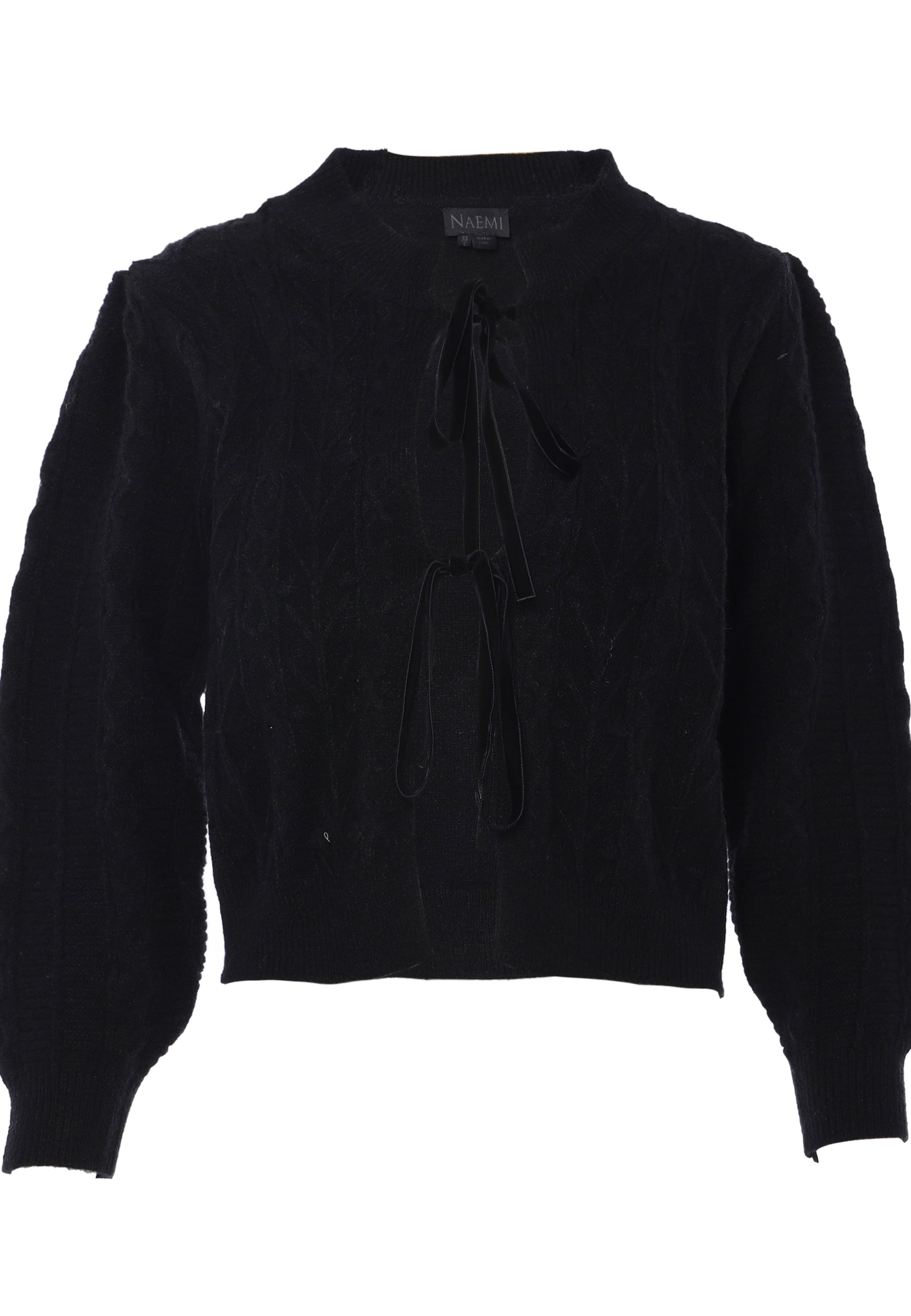 NAEMI Knit cardigan in Black: front