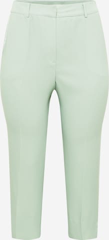 Guido Maria Kretschmer Curvy Collection Pleated Pants 'Maria' in Green: front