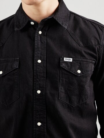 WRANGLER Klasický střih Košile 'WESTERN SHIRT' – černá