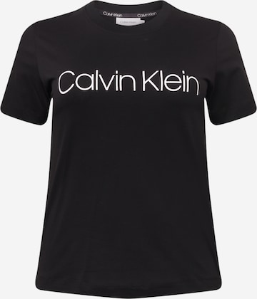 T-shirt Calvin Klein Curve en noir : devant