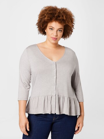 ABOUT YOU Curvy Shirt 'Ivana' in Grey: front