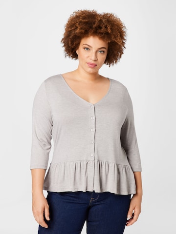 ABOUT YOU Curvy - Camisa 'Ivana' em cinzento: frente