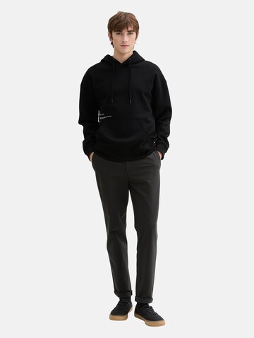 TOM TAILOR DENIM Hoodie in Schwarz