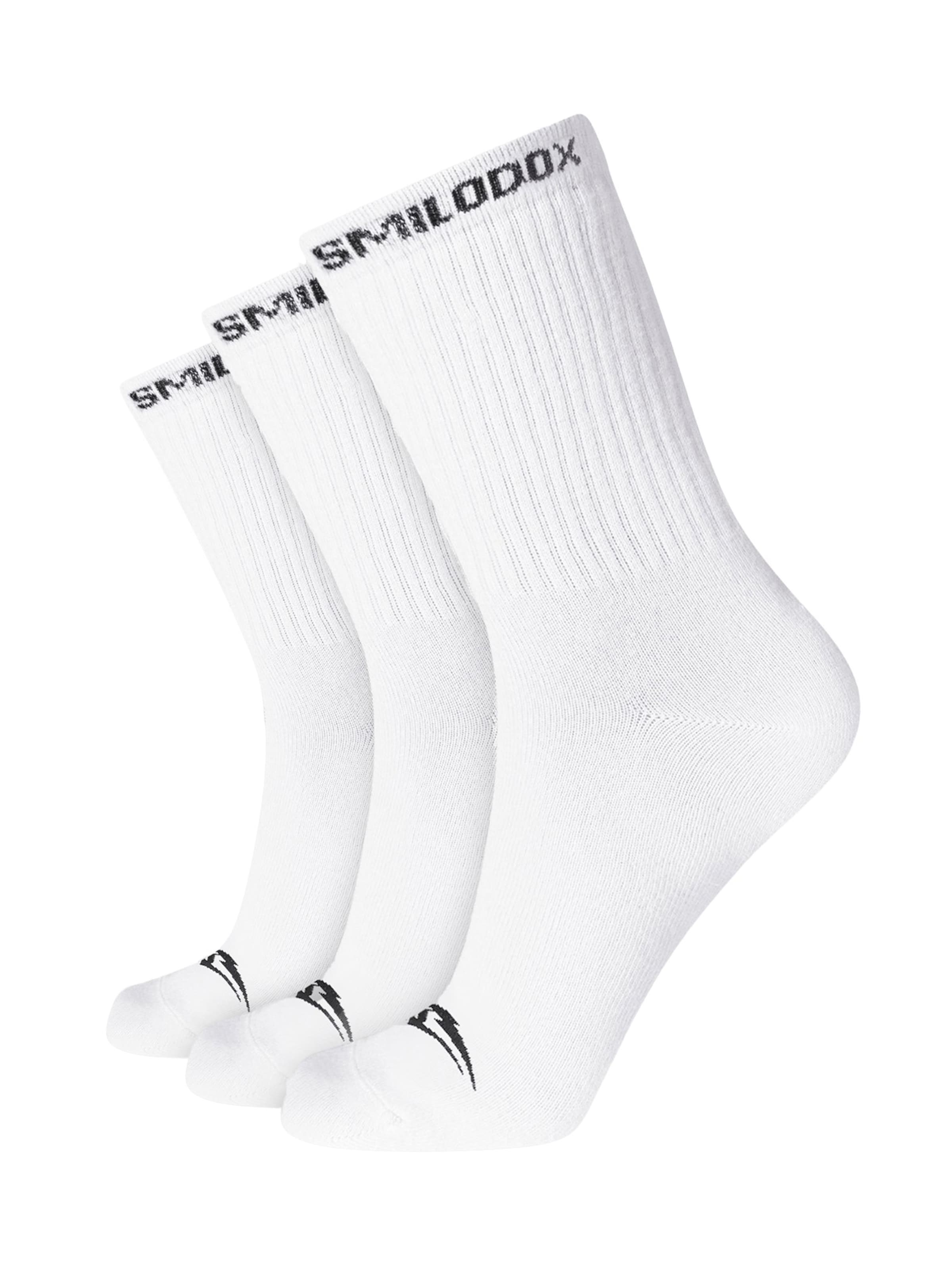 Chaussettes ' 3er Tennis Socks ' Smilodox en blanc : devant