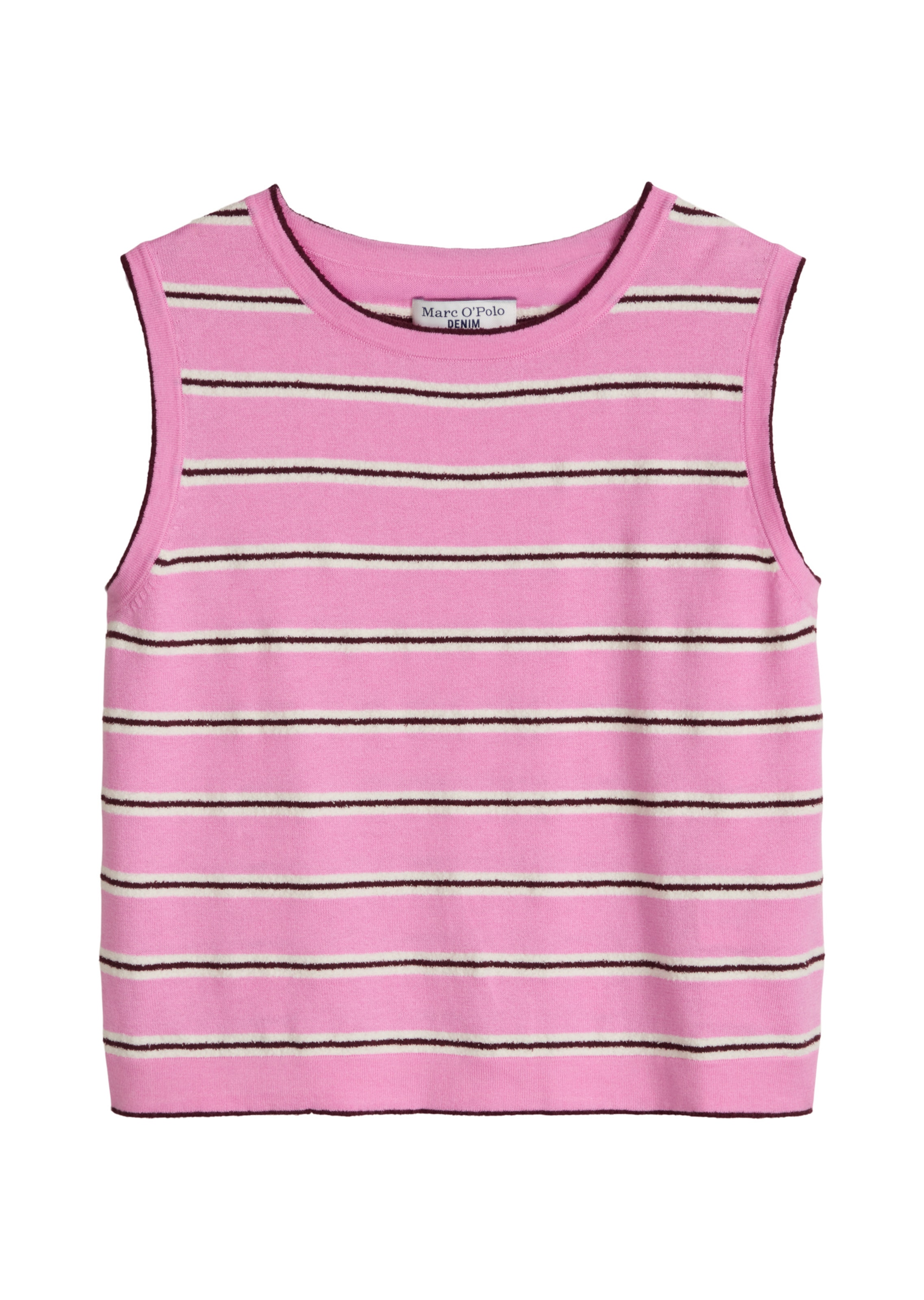 Marc O'Polo DENIM Haut en XXS en rose / rouge foncé / blanc, Vue avec produit