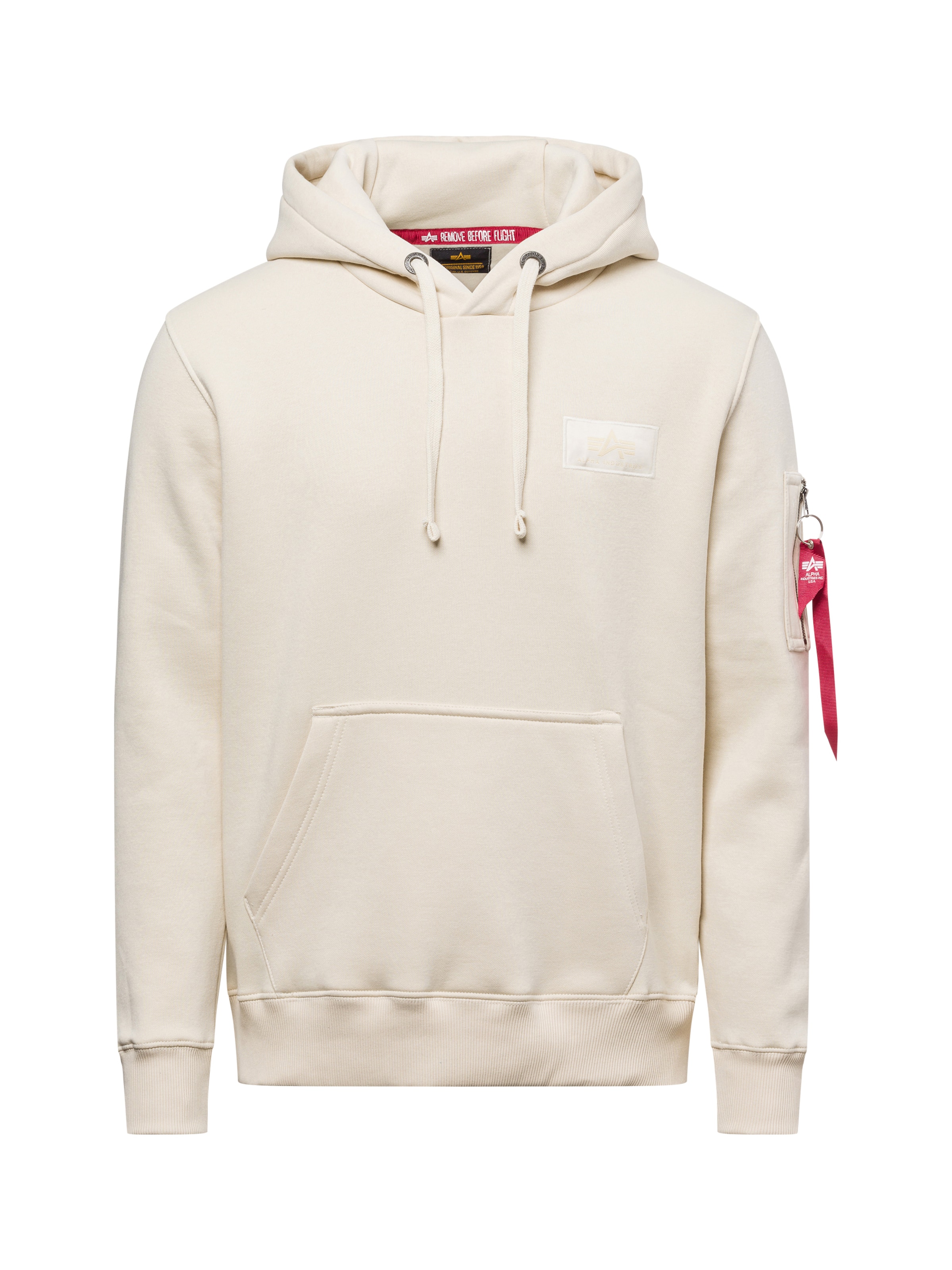 ALPHA INDUSTRIES Sweatshirt i beige: framsida