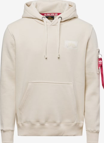 Sweat-shirt ALPHA INDUSTRIES en beige : devant