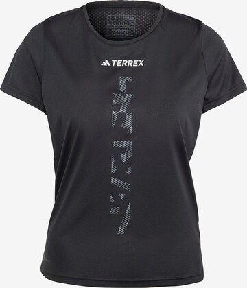 T-shirt fonctionnel 'Agravic' ADIDAS TERREX en noir : devant