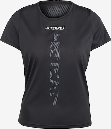 T-shirt fonctionnel ADIDAS TERREX en noir : devant
