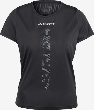 ADIDAS TERREX Tehnička sportska majica u kameno siva / crna / bijela, Pregled proizvoda