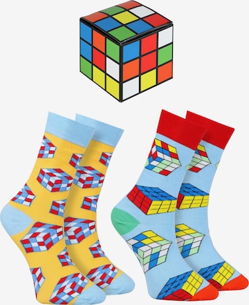 Crea Socks Sukat 'Zauberwürfel' värissä keltainen: etupuoli