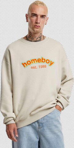 HOMEBOY Sweatshirt '90´s Chenille' in Beige: front