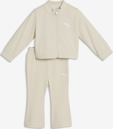 PUMA Trainingspak 'Essentials' in Wit: voorkant