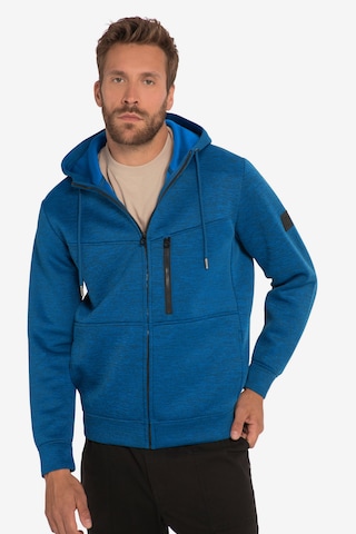 JP1880 Sweatvest in Blauw: voorkant