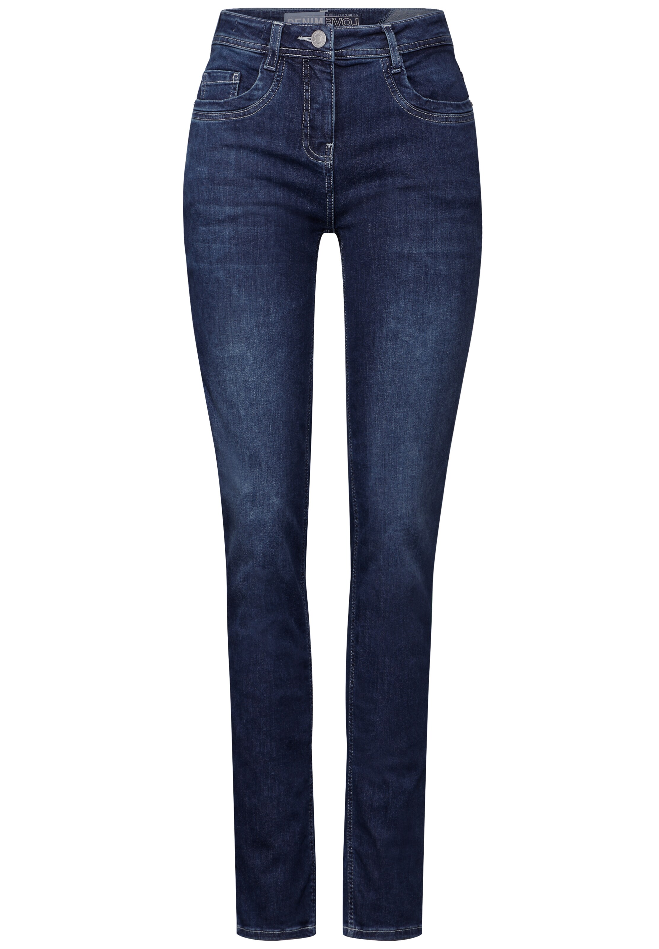 CECIL Slimfit Jeans in Blau: Vorderseite
