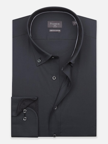 Slim fit Camicia business 'Leonardo Sport Poplin Stretch Man Shirt Brown' di 7Camicie in grigio