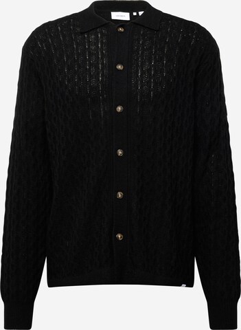 Les Deux Knit cardigan 'Garret' in Black: front