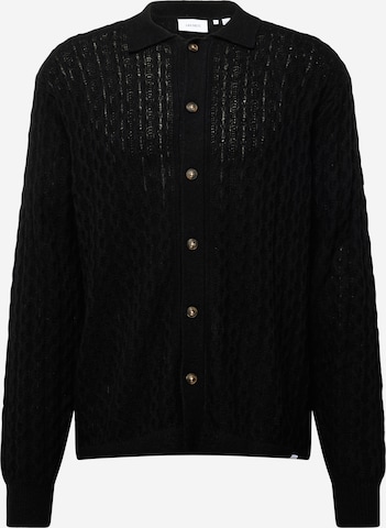 Les Deux Knit Cardigan 'Garret' in Black: front