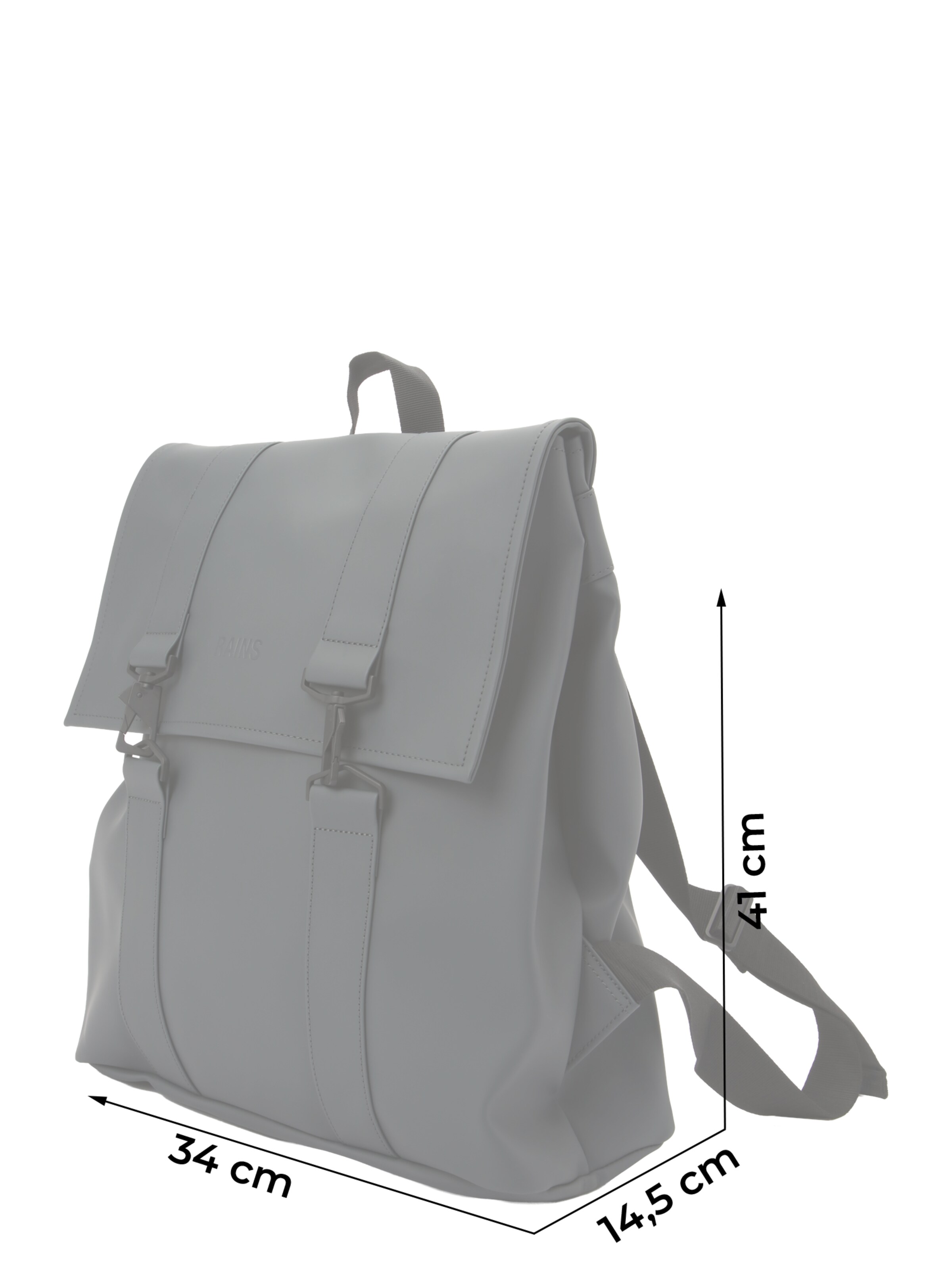 RAINS Reppu värissä harmaa