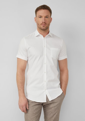 s.Oliver BLACK LABEL Regular fit Overhemd in Wit: voorkant