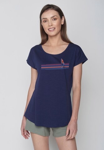 GREENBOMB Shirt 'Nature Windsurf' in Blue: front