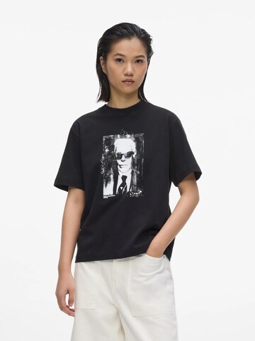 KARL LAGERFELD JEANS - Camiseta en negro: frente
