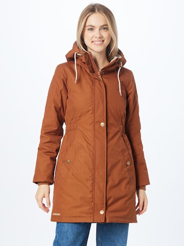 Manteau fonctionnel 'Hopi' Iriedaily en marron : devant