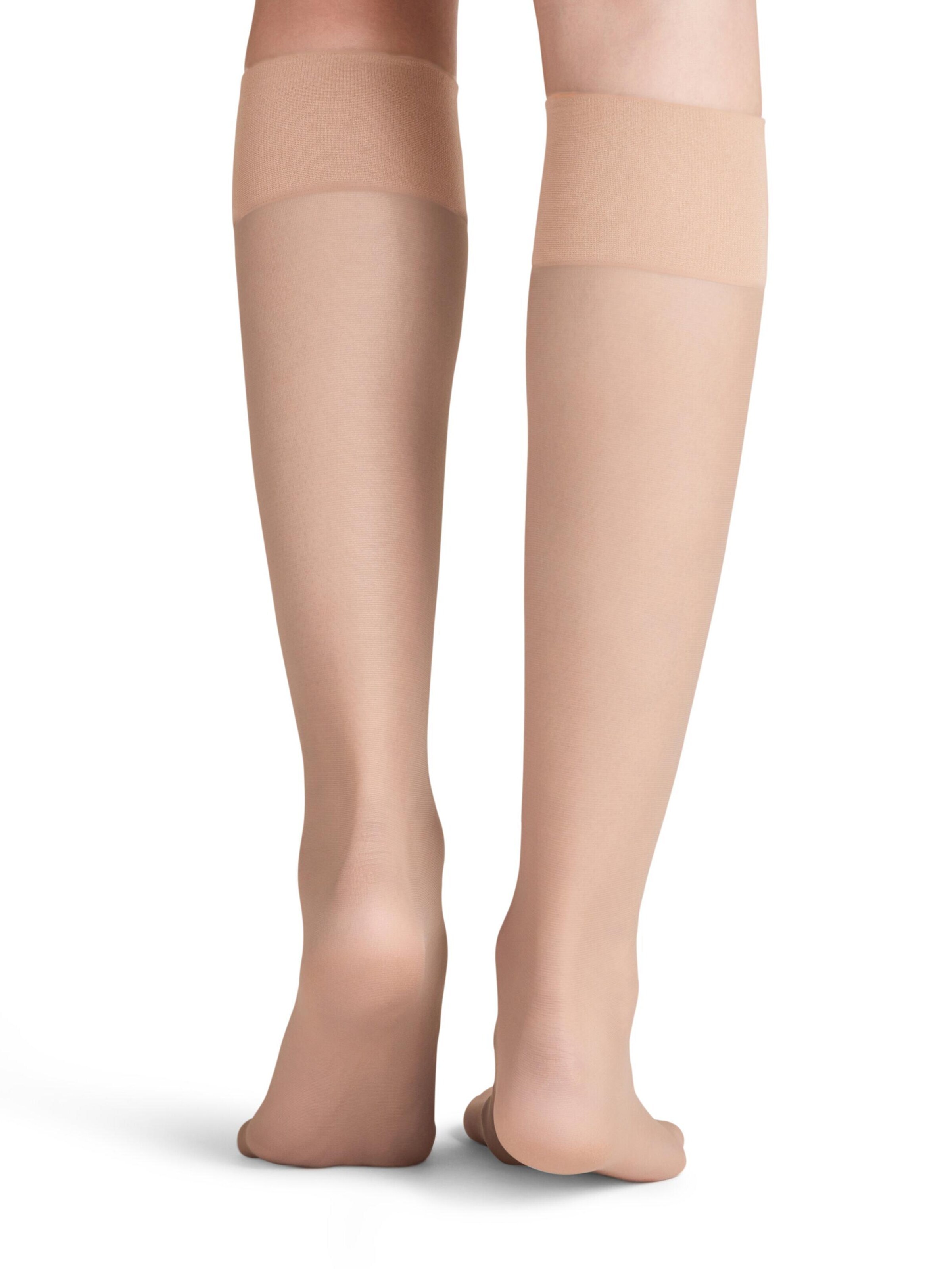 FALKE Knee High Socks 'Pure Matt' in Beige