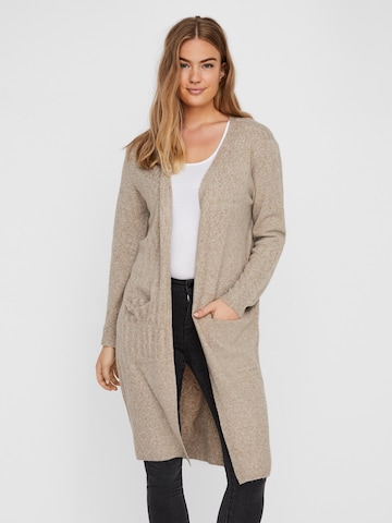 VERO MODA Knit Cardigan 'Doffy' in Beige: front