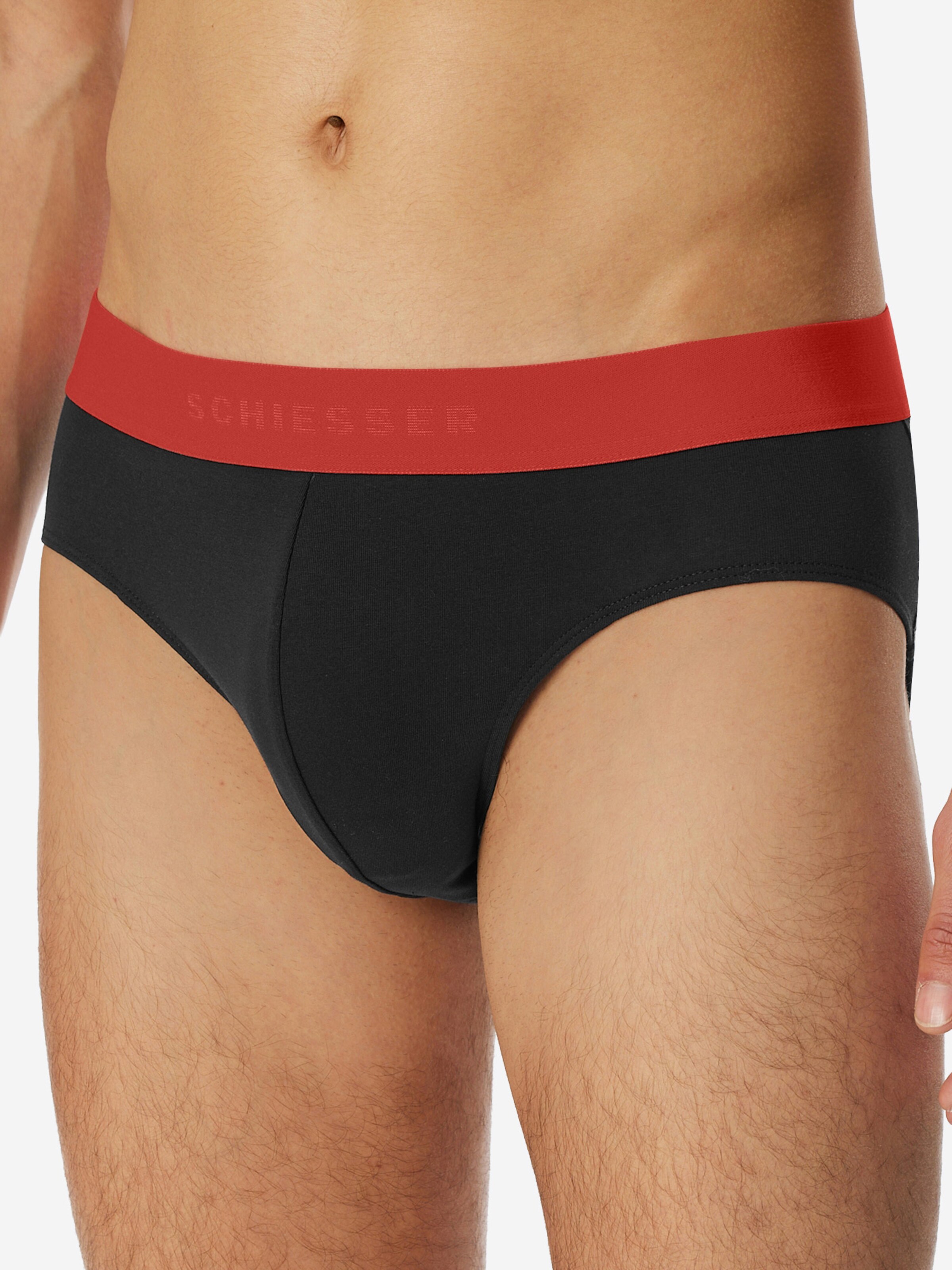 SCHIESSER Slip ' 95/5 Organic Cotton ' in Zwart: voorkant