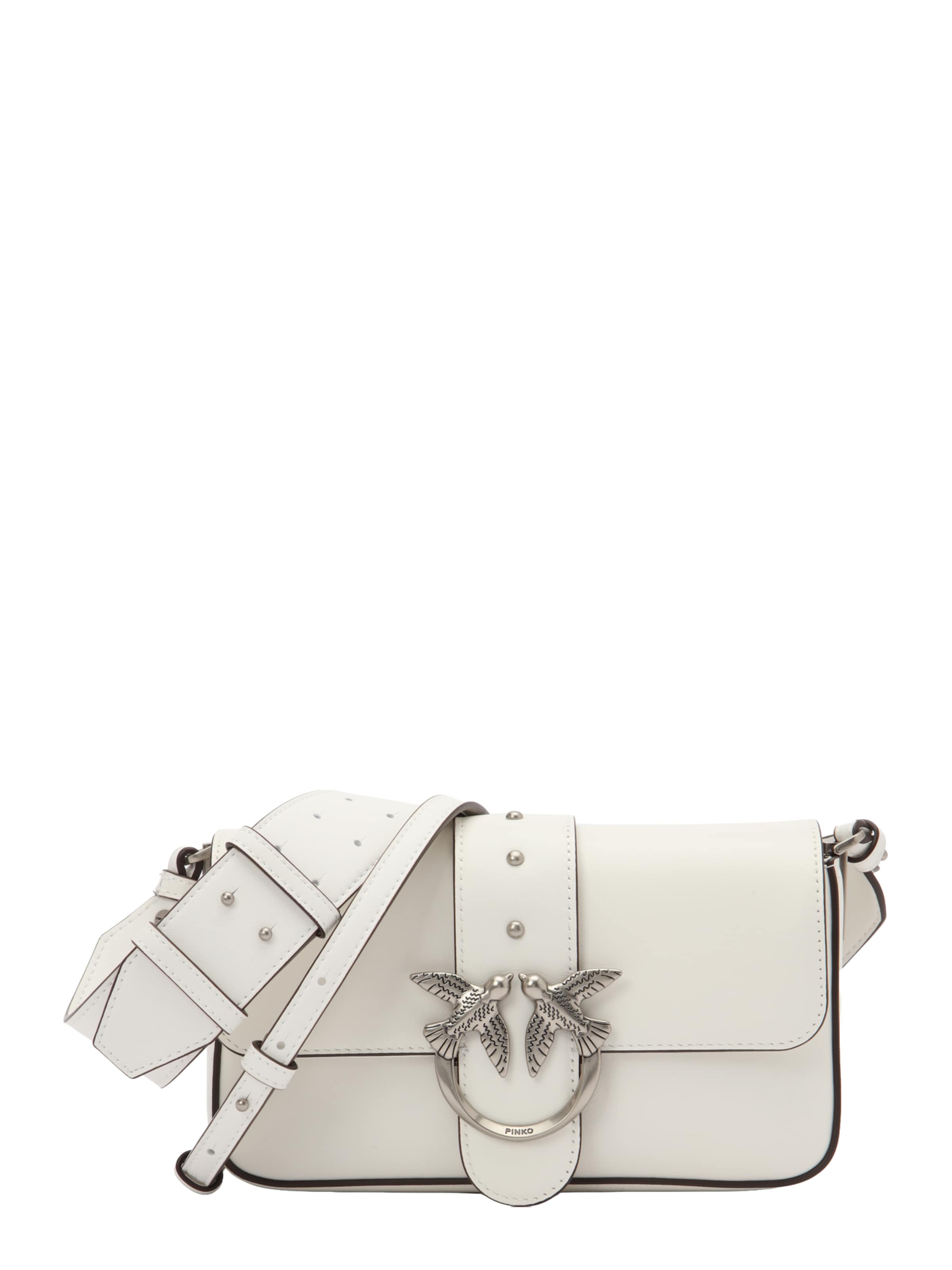 PINKO Crossbody bag 'LOVE ONE CLASSIC' in White: front