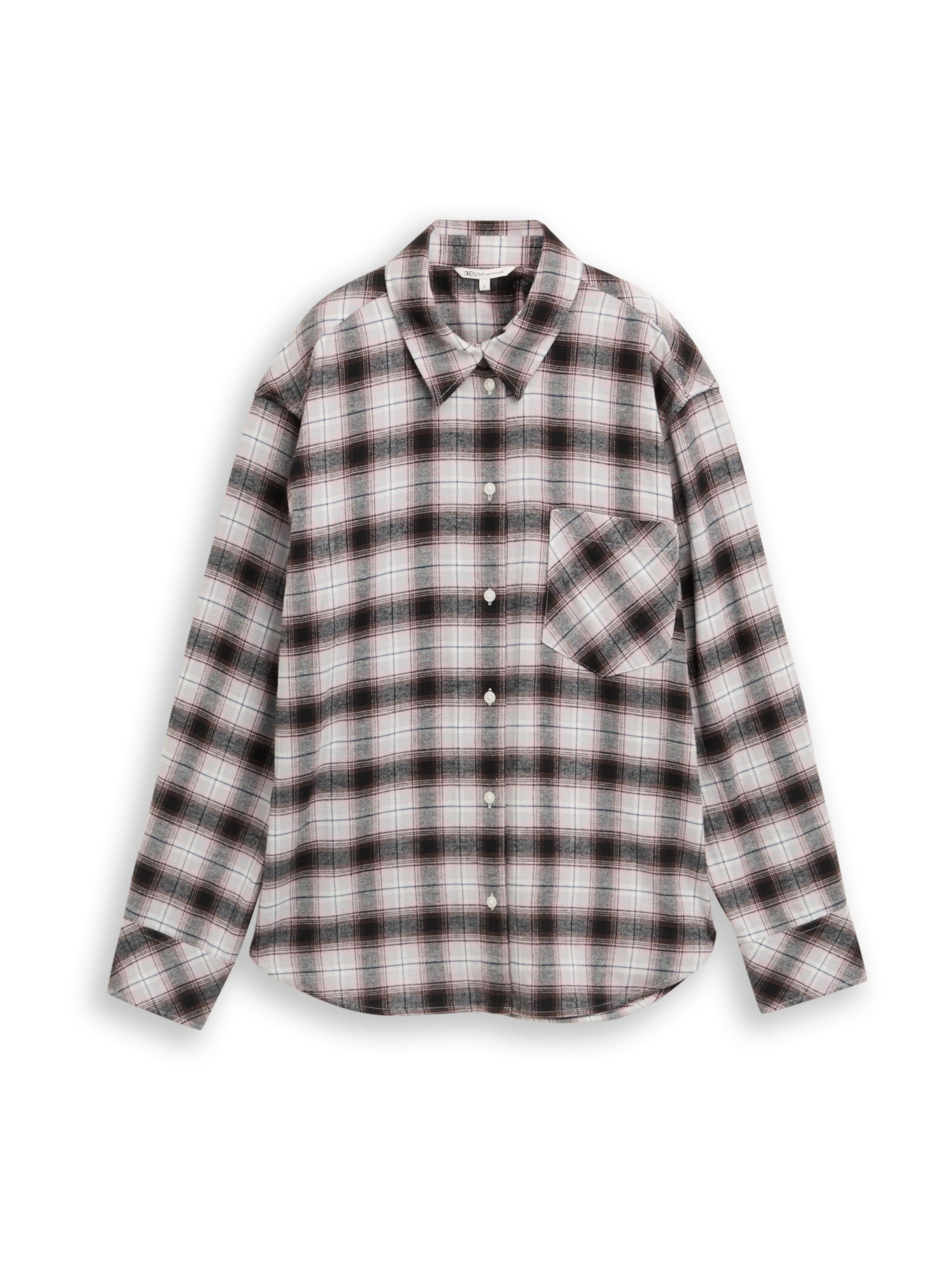 TOM TAILOR DENIM Blouse in Brown: front