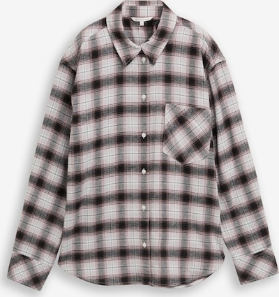 TOM TAILOR DENIM Pusero värissä ruskea / valkoinen, Tuotenäkymä