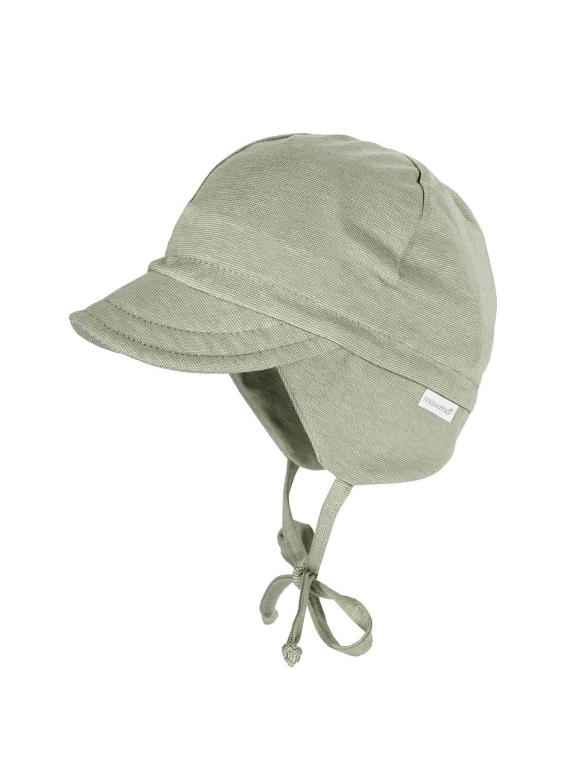 MAXIMO Hut 'MINI BOY-Schildmütze,  Bund, Microringel, Band, Jersey, UV 50'‌‌‌‌‌ in Grün: Vorderseite