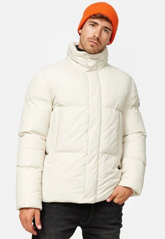 INDICODE JEANS Winter Jacket 'Lanse' in Beige: front
