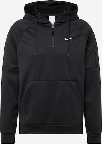 Hanorac sport de la NIKE pe negru: față