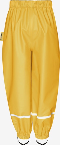 Effilé Pantalon fonctionnel PLAYSHOES en jaune : devant