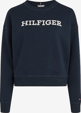 Sweat-shirt Tommy Hilfiger Curve en bleu : devant