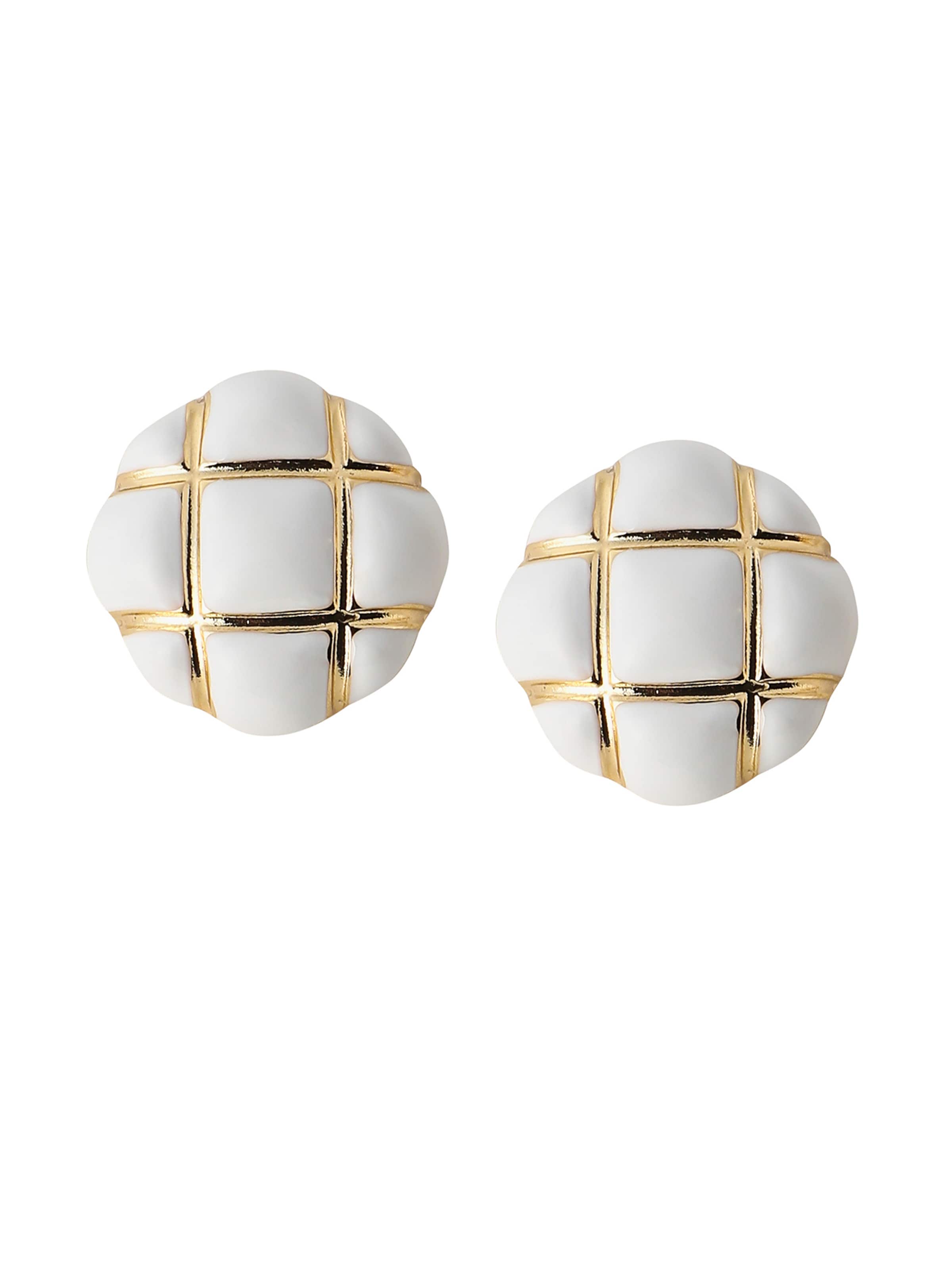 SOHI Náušnice 'Gudia' - Biela: predná strana