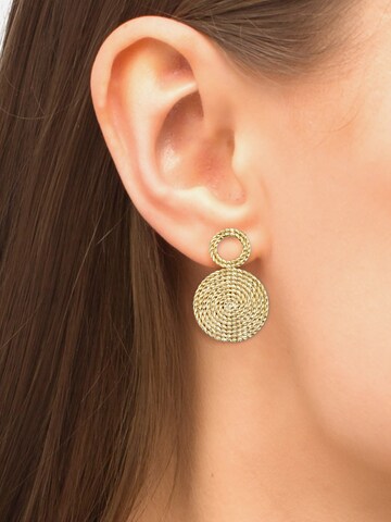 Boucles d'oreilles Heideman en or : devant